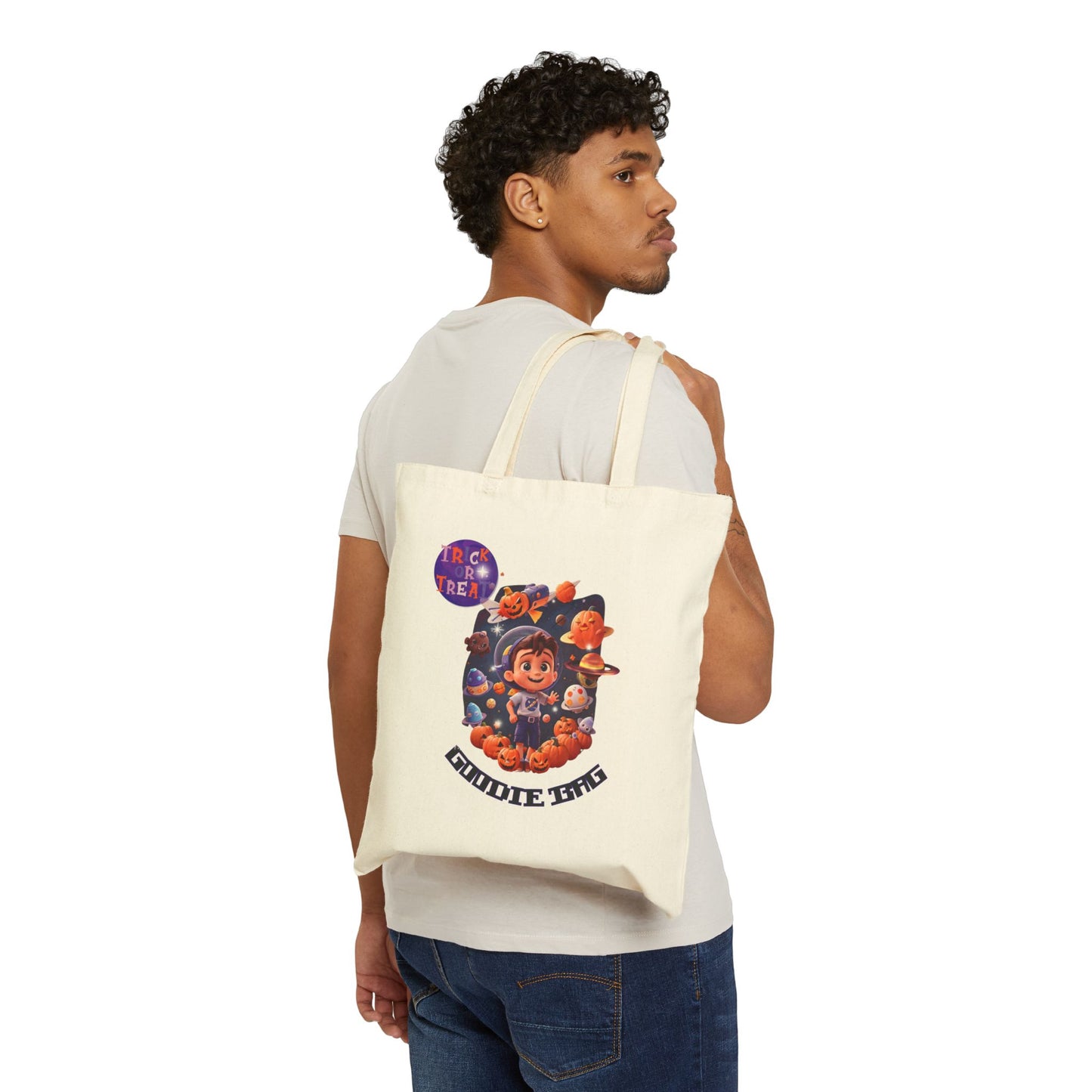 Halloween Trick Or Treat "Space Ranger" Cotton Canvas Tote Bag