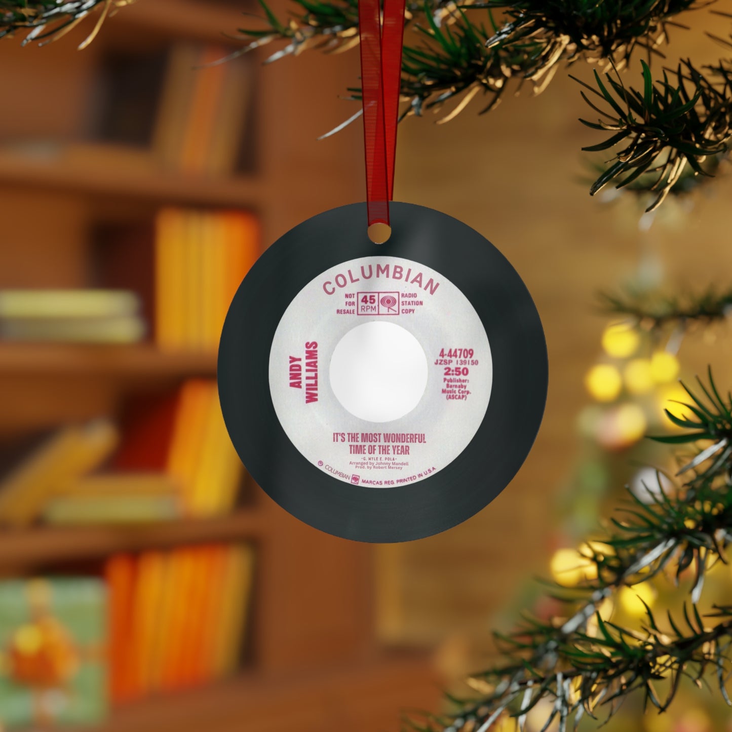 "It's The Most Wonderful Time Of The Year" Jingle Jangle Christmas Song Ornament