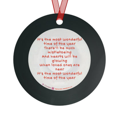 "It's The Most Wonderful Time Of The Year" Jingle Jangle Christmas Song Ornament