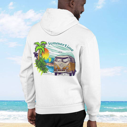 Beach Bum Hoodie "Summertime" Unisex zip hoodie