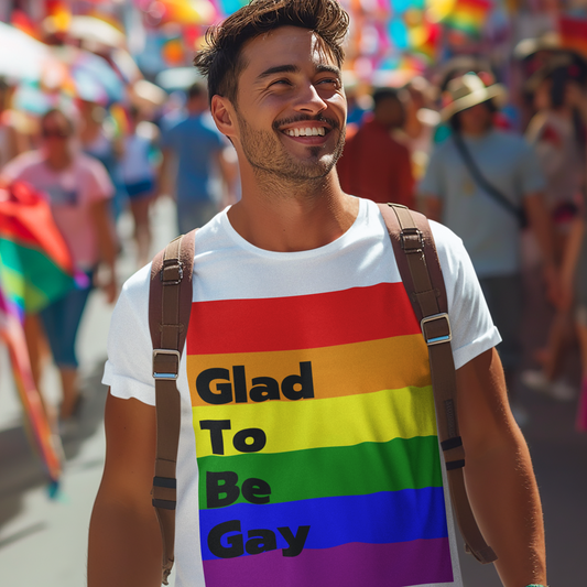 Short-Sleeve Pride T-Shirt Glad To Be Gay