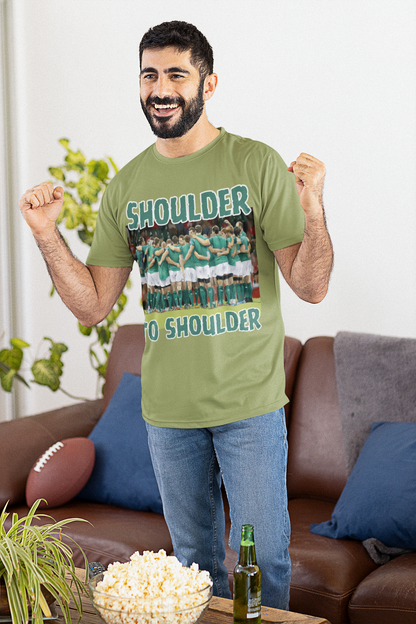 Irish Rugby Fan's T Shirt "Shoulder To Shoulder"