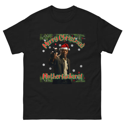 Merry Christmas Mofos Christmas T-Shirt for Adults, Partners, Boyfriends, Husbands, or Friends Christmas Gift for Action Movie Lovers