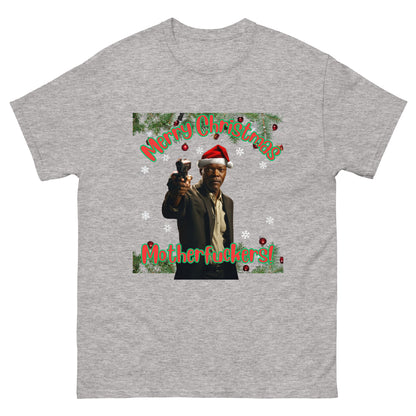 Merry Christmas Mofos Christmas T-Shirt for Adults, Partners, Boyfriends, Husbands, or Friends Christmas Gift for Action Movie Lovers