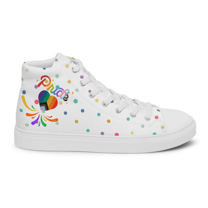 Men’s high top canvas shoes Bursting With Pride