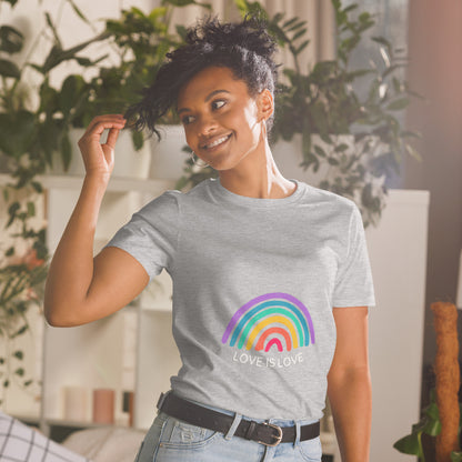Short-Sleeve Pride Love Is Love Rainbow T-Shirt