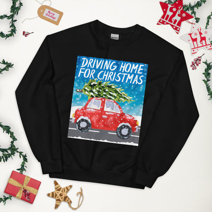 Driving Home For Christmas Unisex Sweatshirt