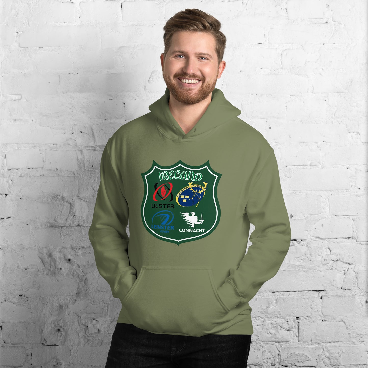 Four Proud Provinces Of Ireland Unisex Rugby Hoodie