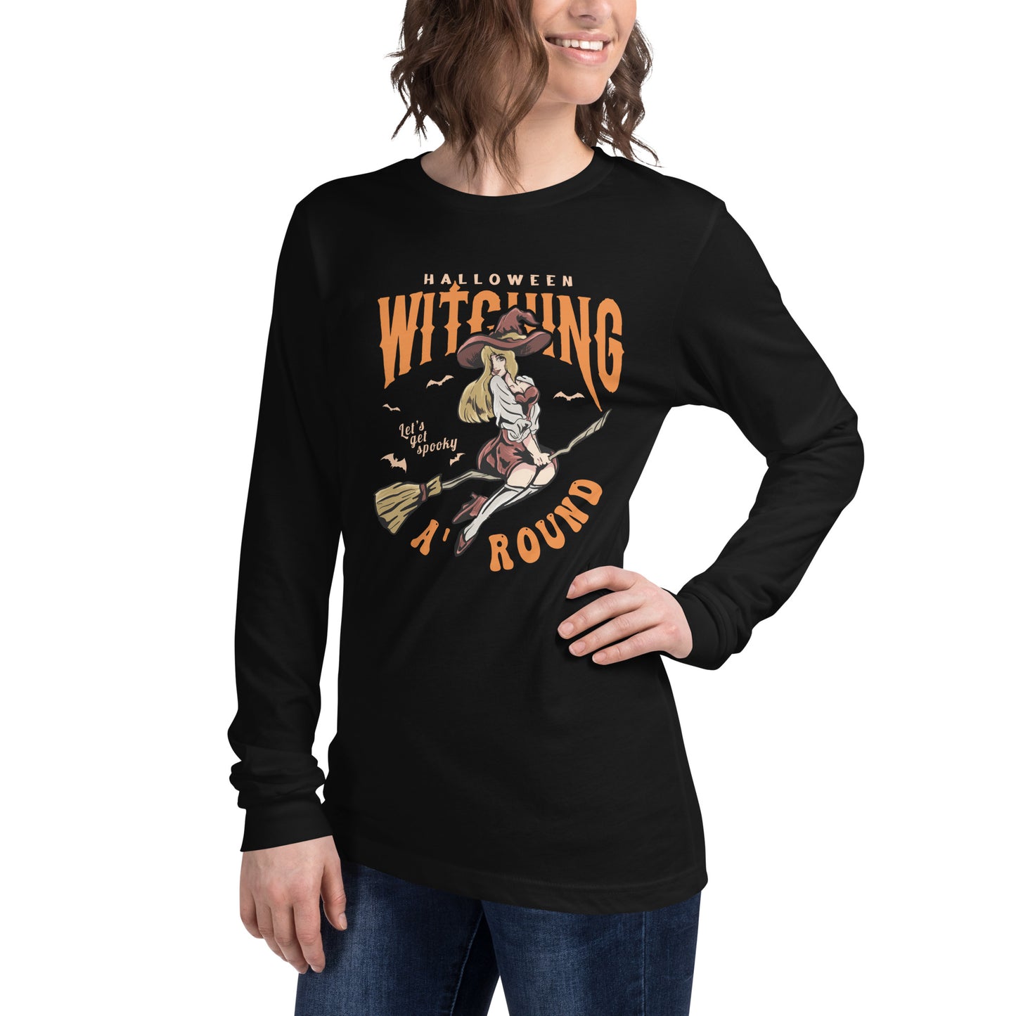 'Halloween Witching Around Unisex Long Sleeve Tee