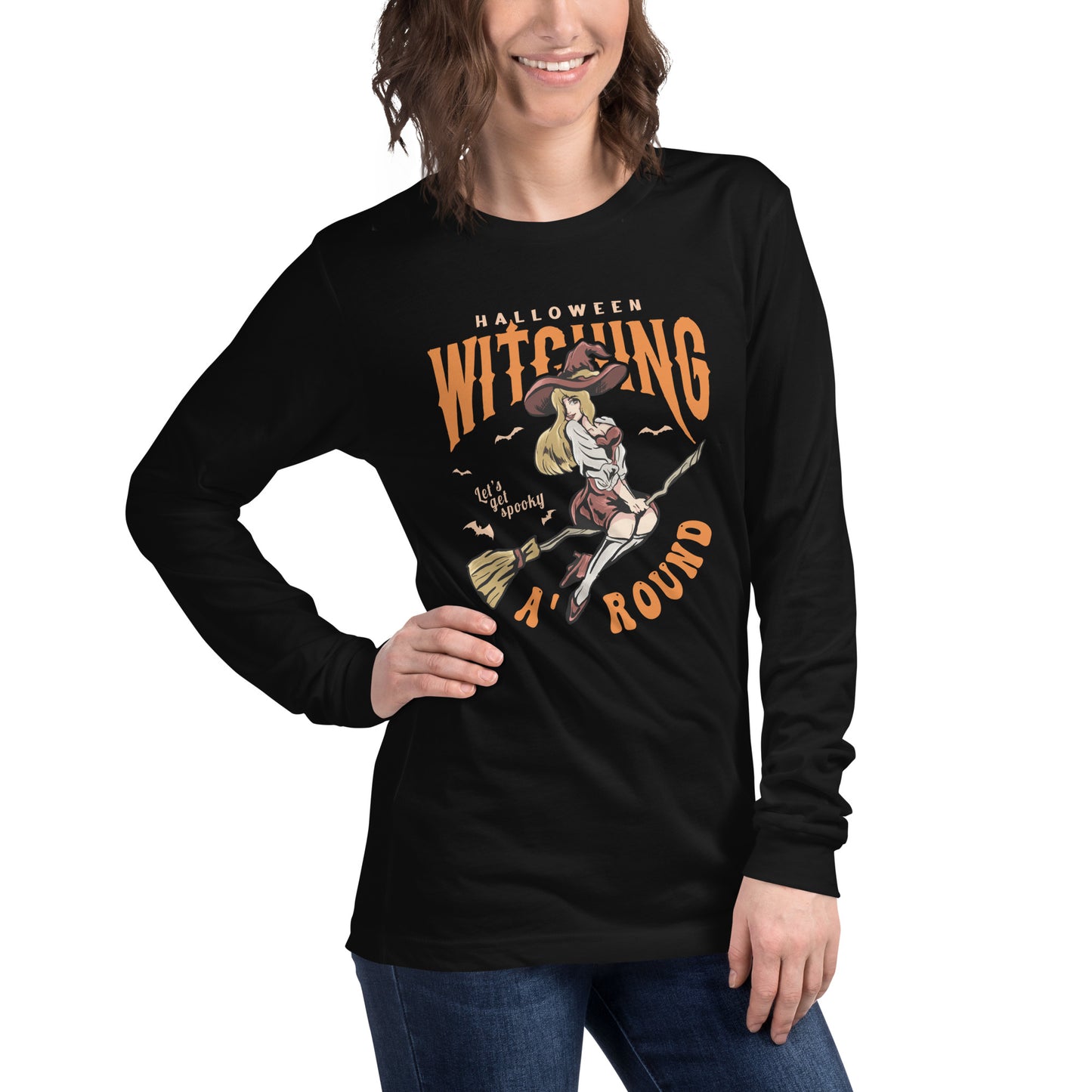 'Halloween Witching Around Unisex Long Sleeve Tee