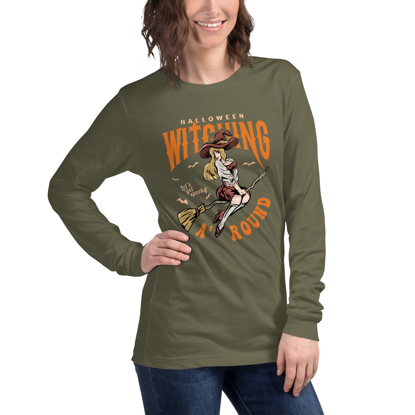 'Halloween Witching Around Unisex Long Sleeve Tee