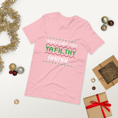 "Merry Christmas You Filthy Animal" Unisex Ugly Christmas T-Shirt