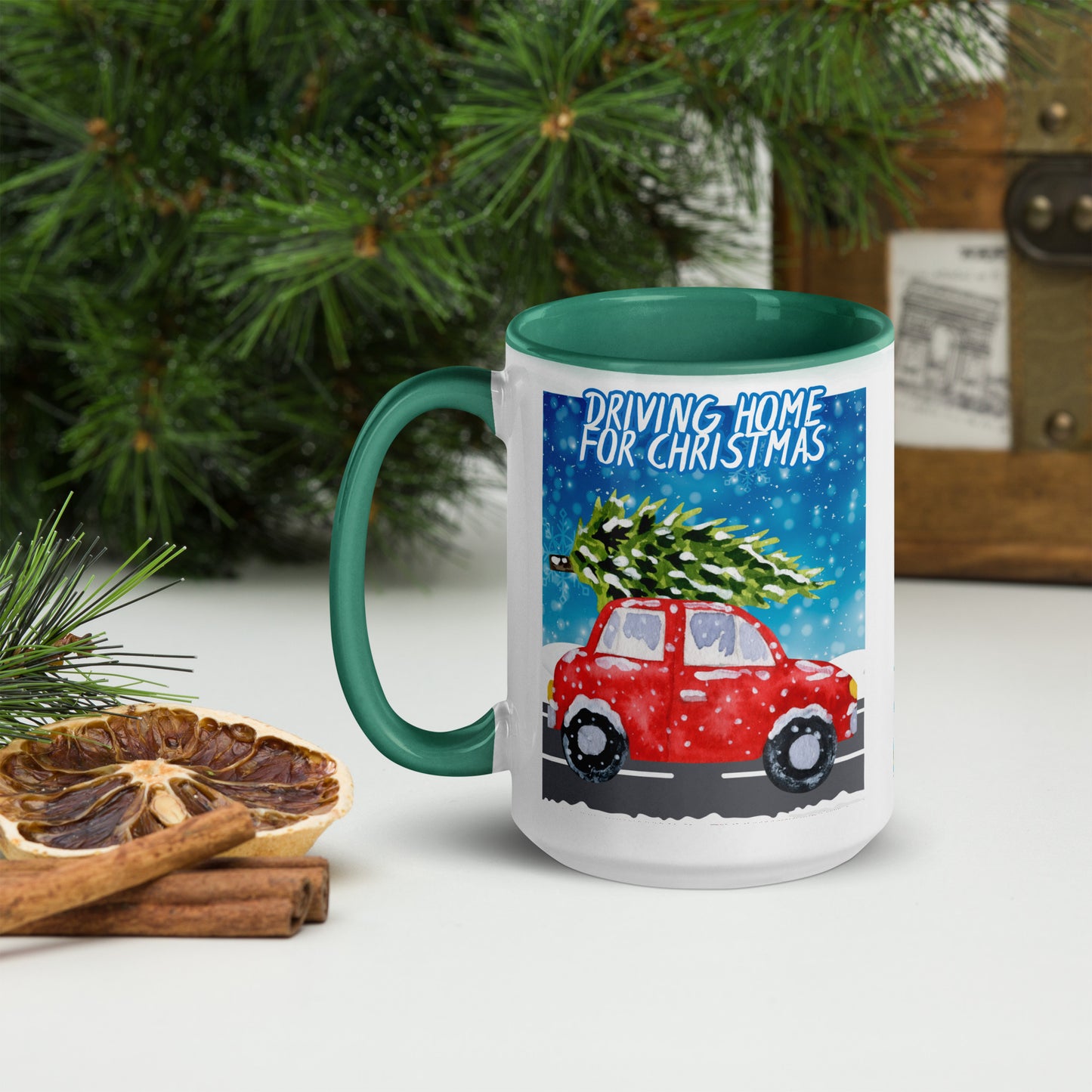 Driving Home For Christmas Mug