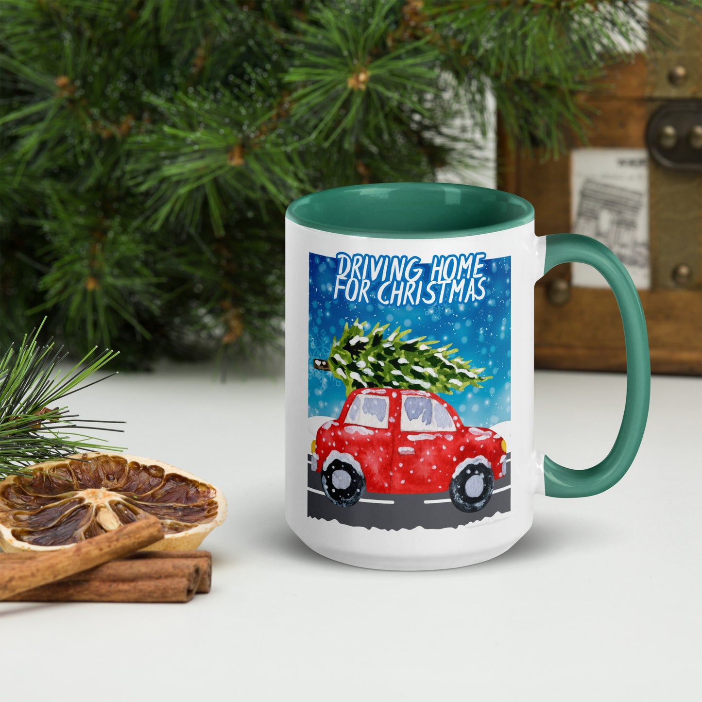 Driving Home For Christmas Mug