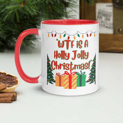 'WTF Is A Holly Jolly Christmas' Mug Xmas Gift Mug, For Christkindl, Kris Kringel, Kris Kindle, Chris Kindle, Monito-Monita Angelito, Wichteln, amigo secreto.