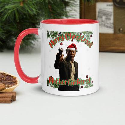 Merry Christmas Mofos Mug, Secret Santa Gift, For Adults, Partners, Boyfriends, Husbands, or Friends Christmas Gift for Action Movie Lovers.