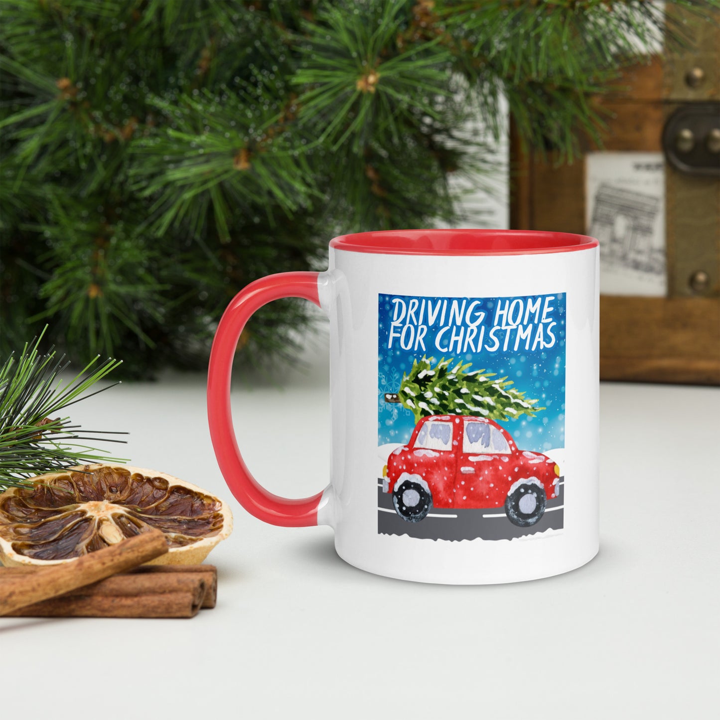 Driving Home For Christmas Mug