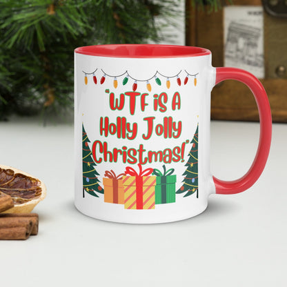 'WTF Is A Holly Jolly Christmas' Mug Xmas Gift Mug, For Christkindl, Kris Kringel, Kris Kindle, Chris Kindle, Monito-Monita Angelito, Wichteln, amigo secreto.