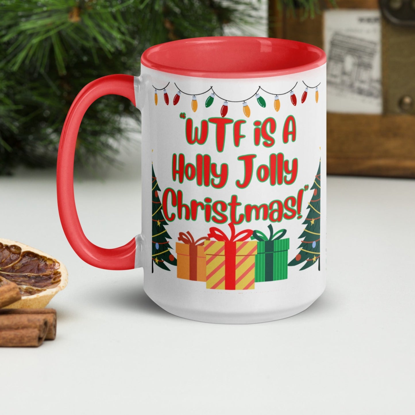 'WTF Is A Holly Jolly Christmas' Mug Xmas Gift Mug, For Christkindl, Kris Kringel, Kris Kindle, Chris Kindle, Monito-Monita Angelito, Wichteln, amigo secreto.