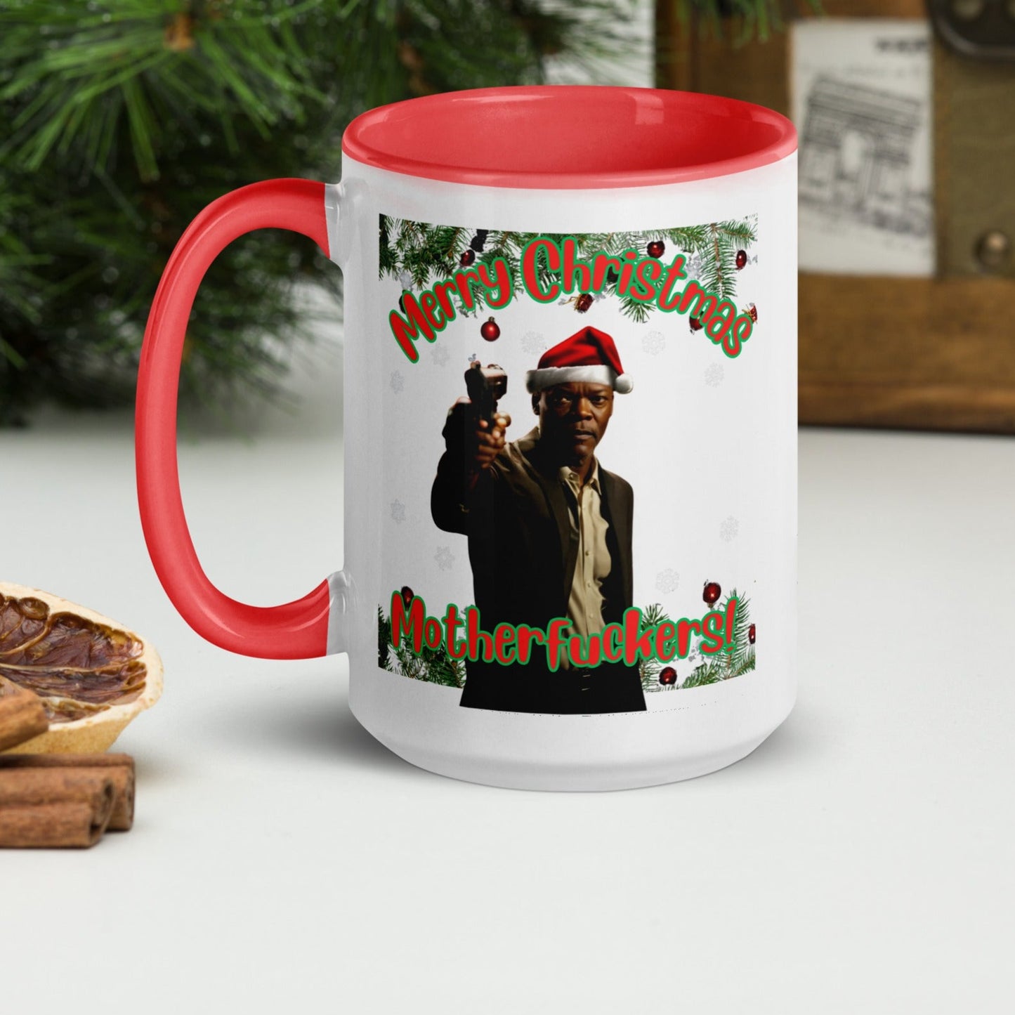 Merry Christmas Mofos Mug, Secret Santa Gift, For Adults, Partners, Boyfriends, Husbands, or Friends Christmas Gift for Action Movie Lovers.