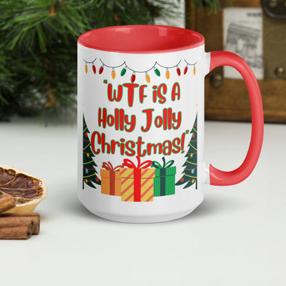 'WTF Is A Holly Jolly Christmas' Mug Xmas Gift Mug, For Christkindl, Kris Kringel, Kris Kindle, Chris Kindle, Monito-Monita Angelito, Wichteln, amigo secreto.