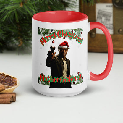 Merry Christmas Mofos Mug, Secret Santa Gift, For Adults, Partners, Boyfriends, Husbands, or Friends Christmas Gift for Action Movie Lovers.