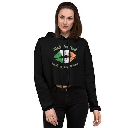 Mad For Trad Kiss Crop Hoodie