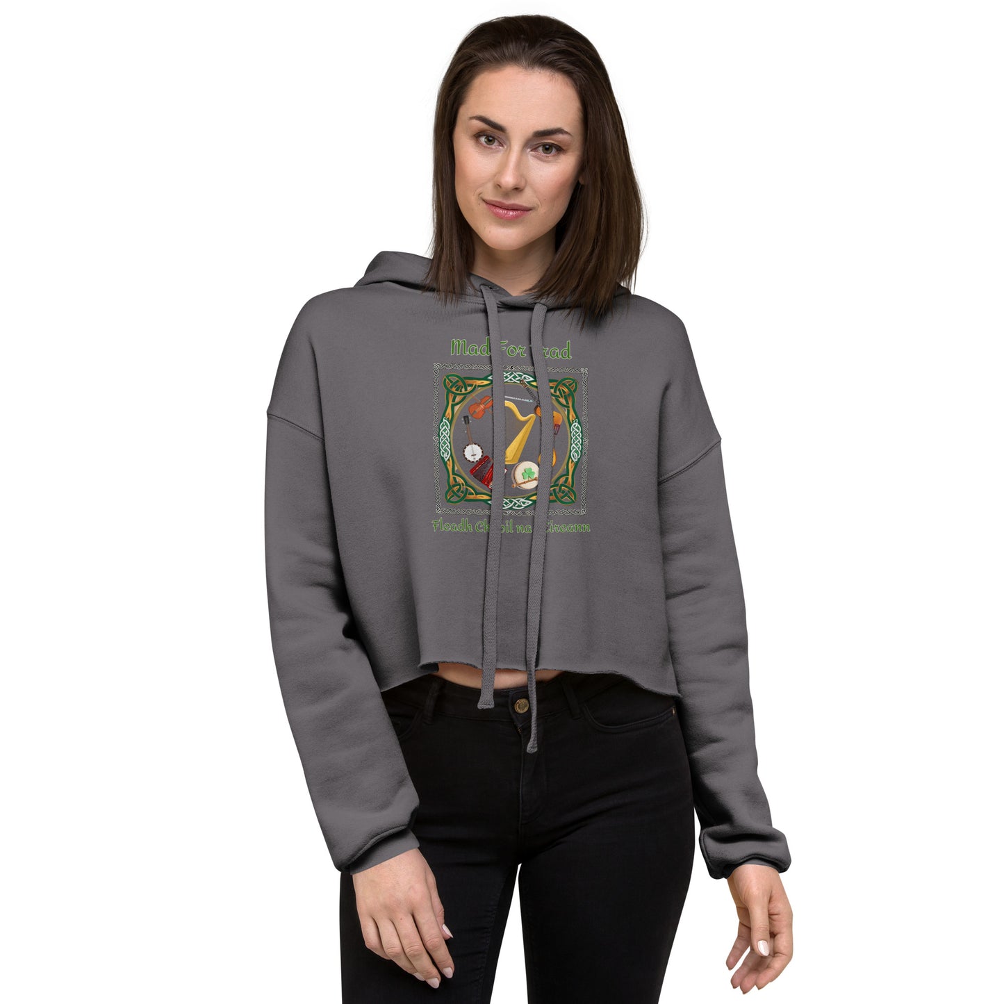 Fleadh Cheoil na hÉireann 2024 Mad For Trad (Instruments) Crop Hoodie