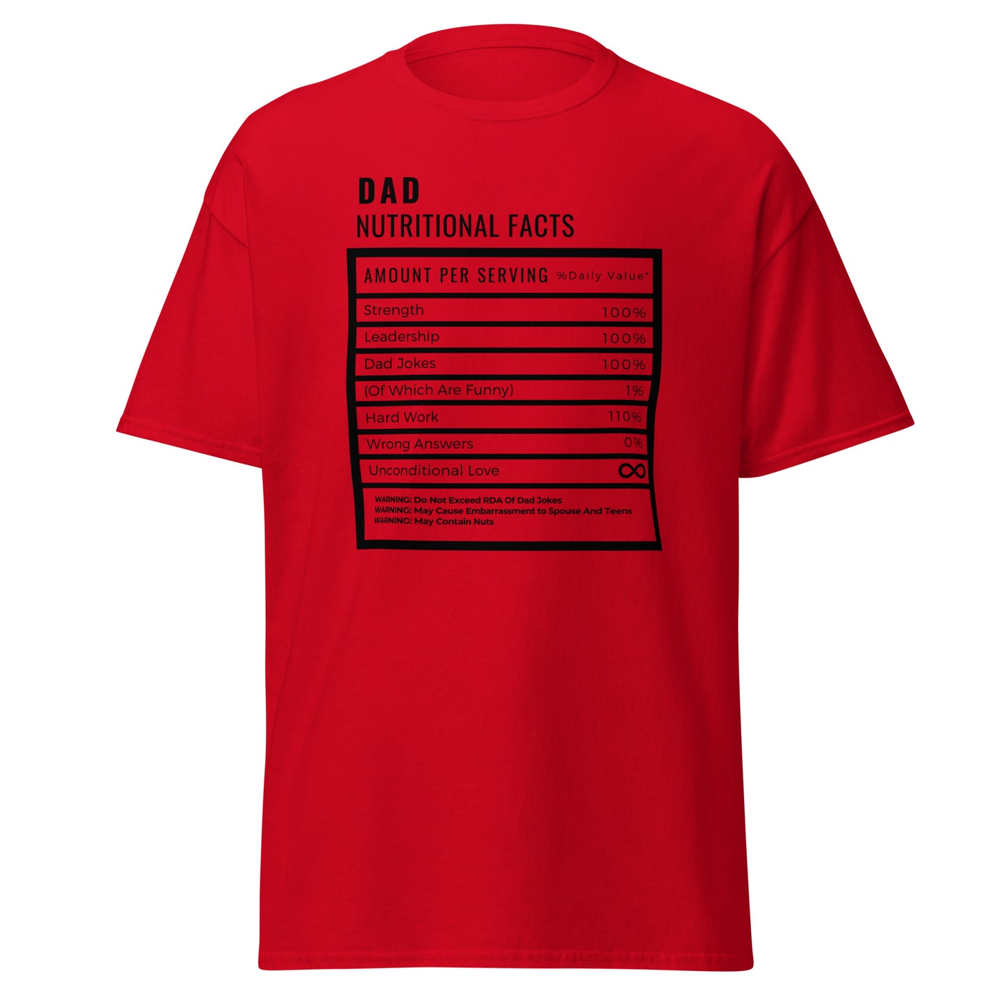 Men's classic tee "Dad Nutritional Facts"
