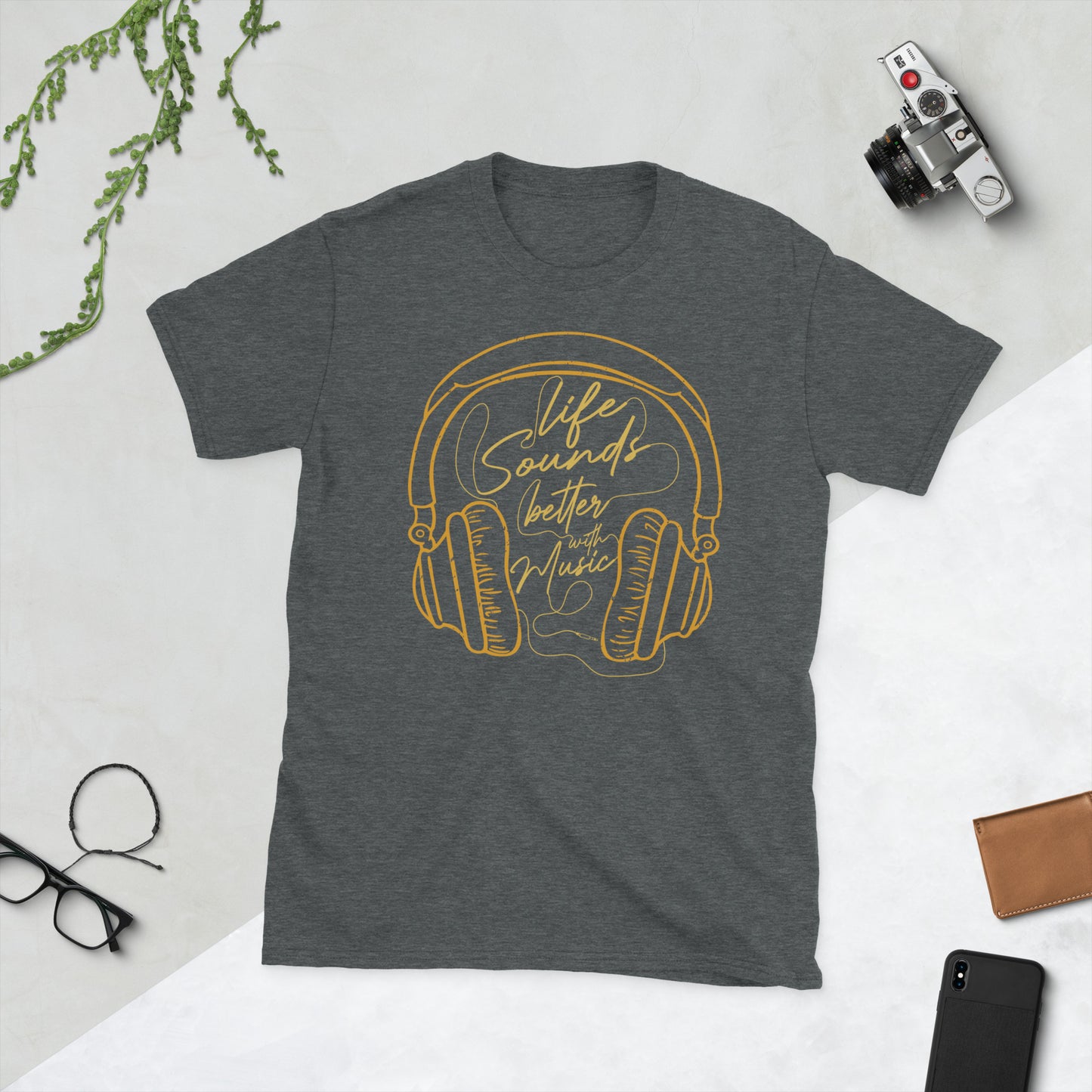 Short-Sleeve Unisex T-Shirt "Live Sounds Better With Music"