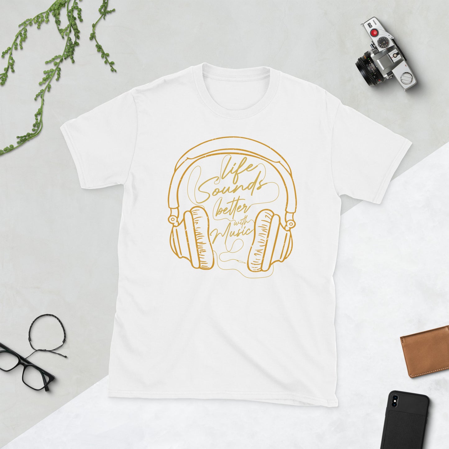 Short-Sleeve Unisex T-Shirt "Live Sounds Better With Music"